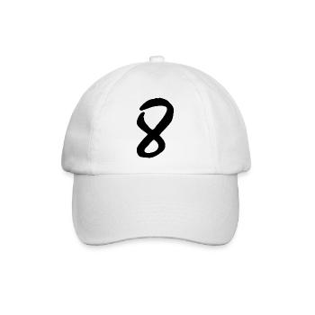 8 - Baseballkappe - Weiß/Weiß - Vorne
