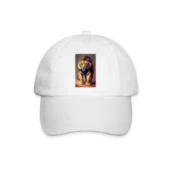 Tiger Lion mix - Baseball Cap - white/white - Front