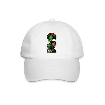 painted african faces - Baseball Cap - white/white - Front