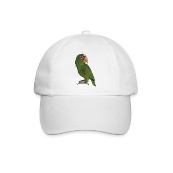 Der Blässstirnpapagei - Baseballkappe - Weiß/Weiß - Vorne
