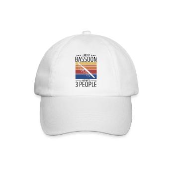 Bassoonist design for woodwind orchestra - Baseball Cap - white/white - Front