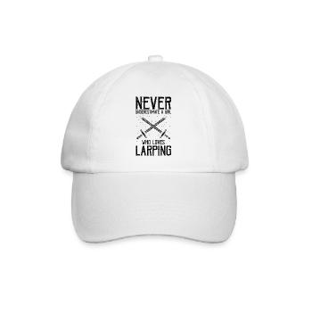 Larping Quote for Roleplaying and Larper - Baseball Cap - white/white - Front