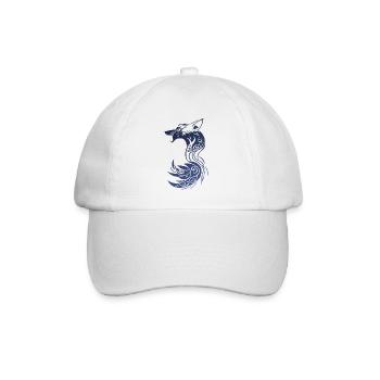 Renard Fantastique Tribal Bleu - Casquette classique - blanc/blanc - Devant