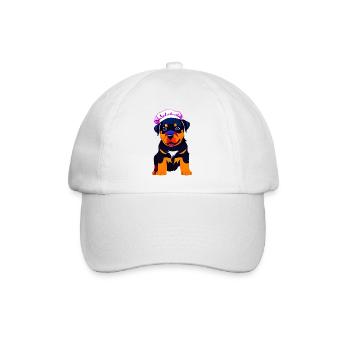 Rottweiler Restaurateur Dog Puppy Dogs Cooking Dog - Baseball Cap - white/white - Front