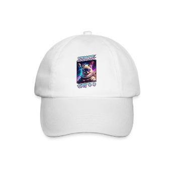 Space cat - sacred of Burma - Baseball Cap - white/white - Front