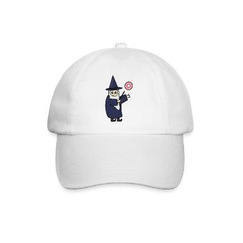 Funny Magician Wizard Donut Lover - Baseball Cap - white/white - Front