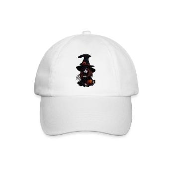 Sorcière d’Halloween avec des citrouilles - Casquette classique - blanc/blanc - Devant