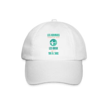 Homme Cadeau tir à l arc humour tir a l'arc archer - Casquette classique - blanc/blanc - Devant