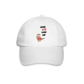 Faultier UND ICH LIEBE DICH SO - Baseballkappe - Weiß/Weiß - Vorne