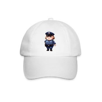 Dicke Polizistin - Baseballkappe - Weiß/Weiß - Vorne