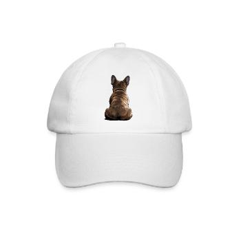 Bouledogue français - Casquette classique - blanc/blanc - Devant