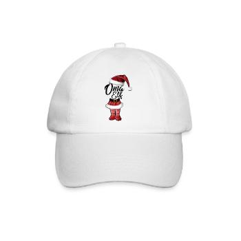 Oma Elf – Lustiges Weihnachtsdesign - Baseballkappe - Weiß/Weiß - Vorne