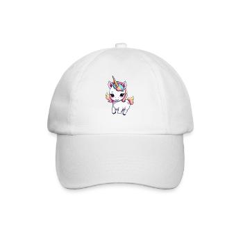 Licorne Einhorn Kawaii - Baseballkappe - Weiß/Weiß - Vorne