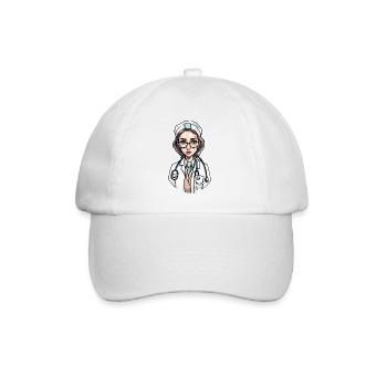Médecin / professionnel de la santé / médecin / profession / spécialiste - Casquette classique - blanc/blanc - Devant