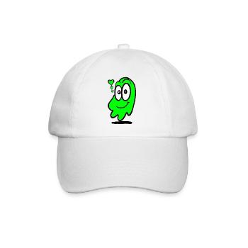 Love Ghost Grün - Baseballkappe - Weiß/Weiß - Vorne