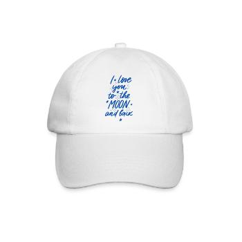 Je t’aime jusqu’à la lune et retour - Casquette classique - blanc/blanc - Devant