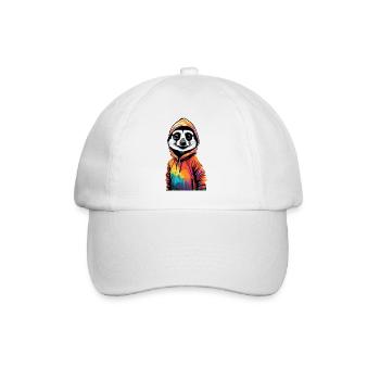 Cooles Erdmännchen - Baseballkappe - Weiß/Weiß - Vorne