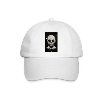 Alien Head - Baseball Cap - white/white - Front