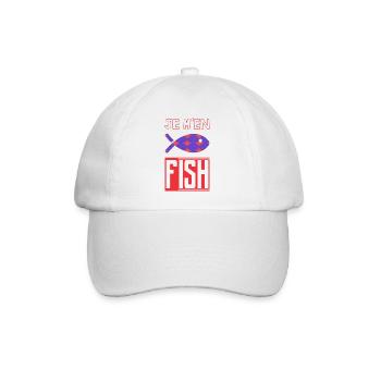 HUMOR. FISH. SARDINE. APRIL FOOL - Baseball Cap - white/white - Front