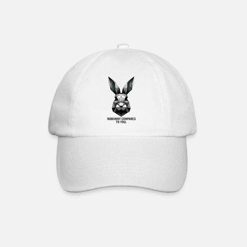Hase Geometrie "Nobunny Compares to You" - Baseballkappe - Weiß/Weiß