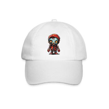 Poupée d’horreur / Halloween / Effrayant / Sombre - Casquette classique - blanc/blanc - Devant
