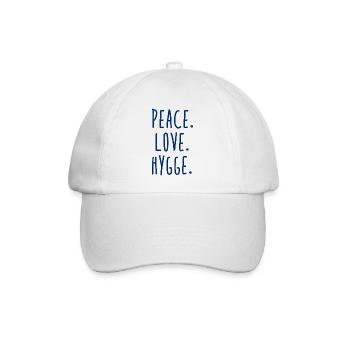 Peace Love Hygge - Baseball Cap - white/white - Front
