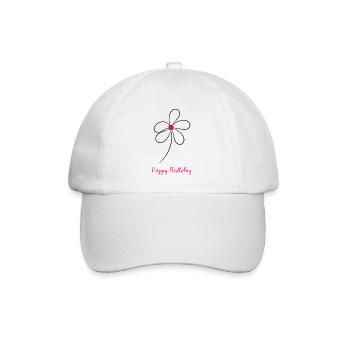 HAPPY BIRTHDAY. HAPPY BIRTHDAY. ANNIVERSARY. - Baseball Cap - white/white - Front