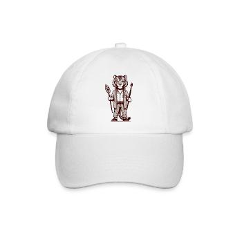 Cute Tiger Artist - Baseball Cap - white/white - Front
