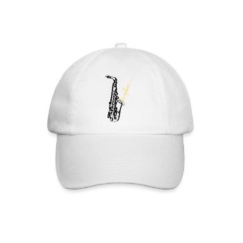 Saxophone Player Chemise cadeau d’écriture manuscrite - Casquette classique - blanc/blanc - Devant