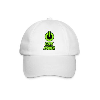 Geek-Macht - Baseballkappe - Weiß/Weiß - Vorne