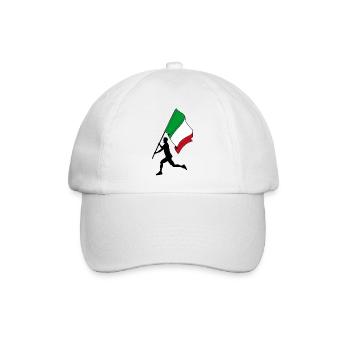 Flag Italy Man Running - Baseball Cap - white/white - Front