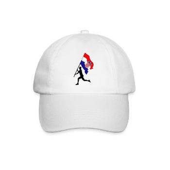 Flag Croatia man running - Baseball Cap - white/white - Front