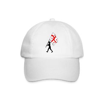 Flag Georgia woman walking - Baseball Cap - white/white - Front