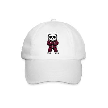 Bande dessinée cool panda - Casquette classique - blanc/blanc - Devant