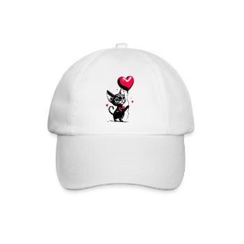 Ballon Chat Sphynx Coeur - Heartful Creatures - Casquette classique - blanc/blanc - Devant