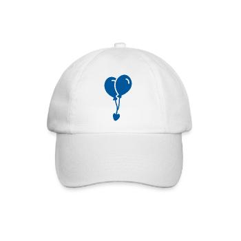 Cœur volant – L’amour porté par des ballons - Casquette classique - blanc/blanc - Devant