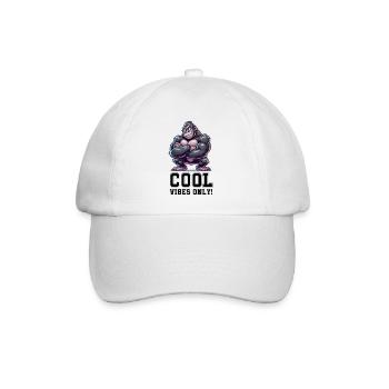 Gorilla Funny Cool - Baseball Cap - white/white - Front