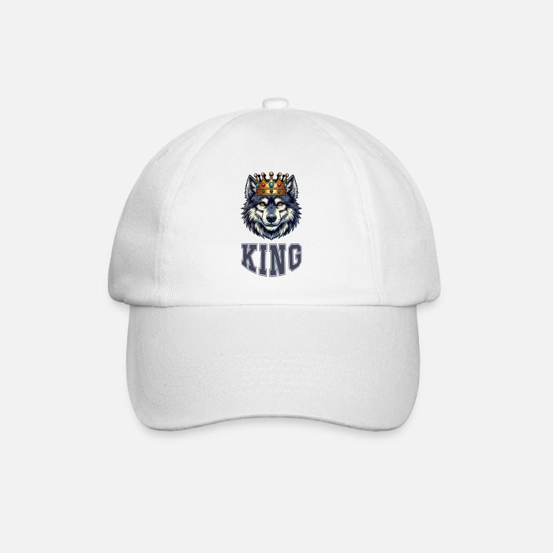 wolf king - Baseballkappe - Weiß/Weiß