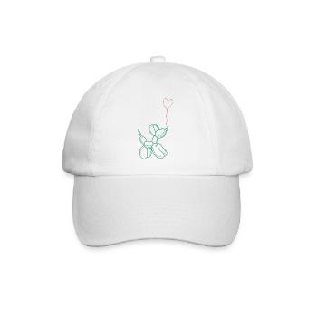 Chien ballon avec coeur ballon. - Casquette classique - blanc/blanc - Devant