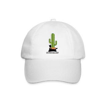 Les deux chats amis et complices à côté du cactus - Casquette classique - blanc/blanc - Devant