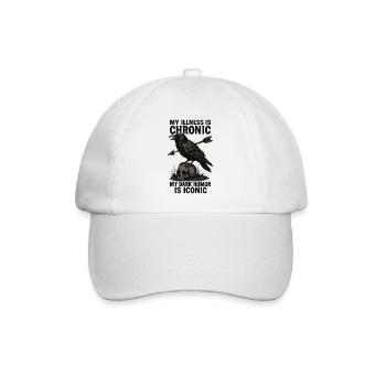 Maladie chronique Humour noir Raven Tee - Casquette classique - blanc/blanc - Devant