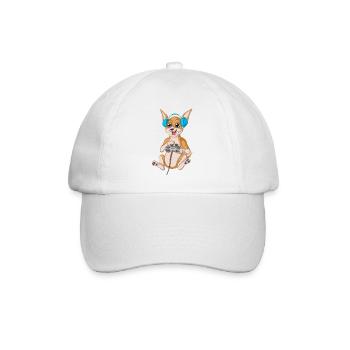 Gamer Chihuahua - Baseball Cap - white/white - Front