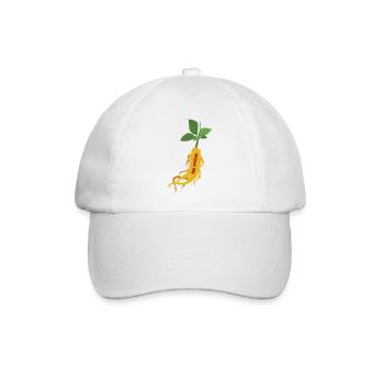 Ginseng rouge coréen – Power Root - Casquette classique - blanc/blanc - Devant
