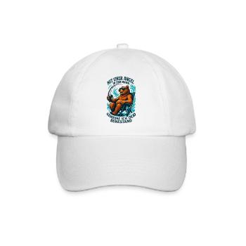 Ruhestand Rente Bär Renter Angeln Fisch Geschenk - Baseballkappe - Weiß/Weiß - Vorne