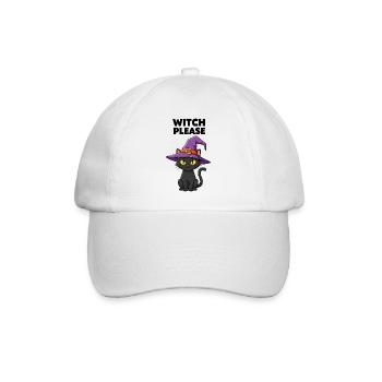 Sorcière chaton de minuit - Casquette classique - blanc/blanc - Devant