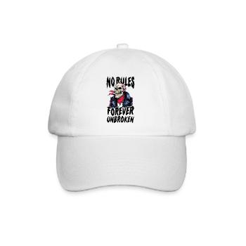 T-shirt tête de mort pas de règles pour toujours ininterrompu - Casquette classique - blanc/blanc - Devant