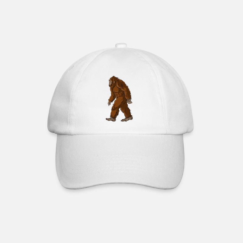 Mysteriöser Bigfoot Walking Forest Design - Baseballkappe - Weiß/Weiß