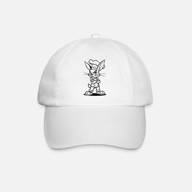 Rabbit cook - Baseball Cap - white/white