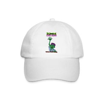 Zombie Loves Brains Funny Undead Monster Horror - Baseball Cap - white/white - Front