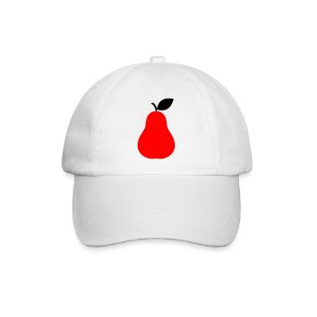 Birne Obst Frucht - Baseballkappe - Weiß/Weiß - Vorne